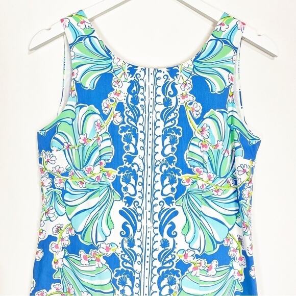 Lilly Pulitzer Cathy Shift in Bay Blue Coasting Engineered Shell - Picture 3 of 12